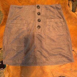 Women's Mini Skirt with Button Detail